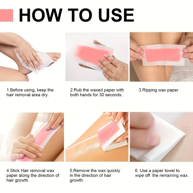 20 Pcs Watermelon Hair Removal Wax Paper, Painless, Long Lasting