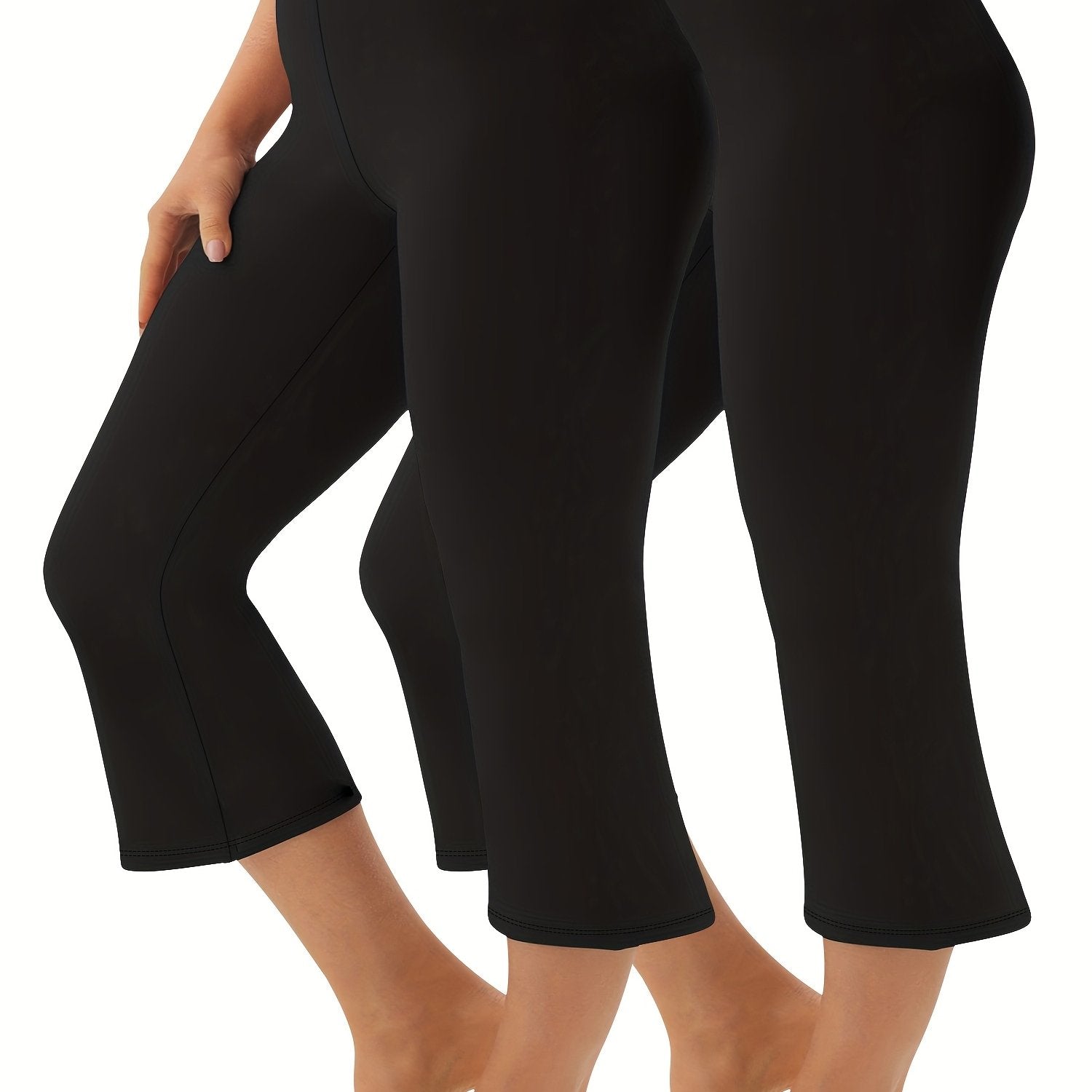 Women's Flare Pants Three-Quarter Waist Yoga Running Summer Pack