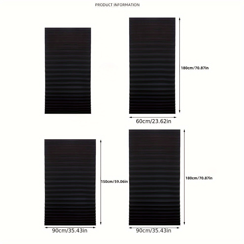 Adjustable Pleated Shade Curtains for Bedroom Office Living Room Non-Woven Fabric Privacy