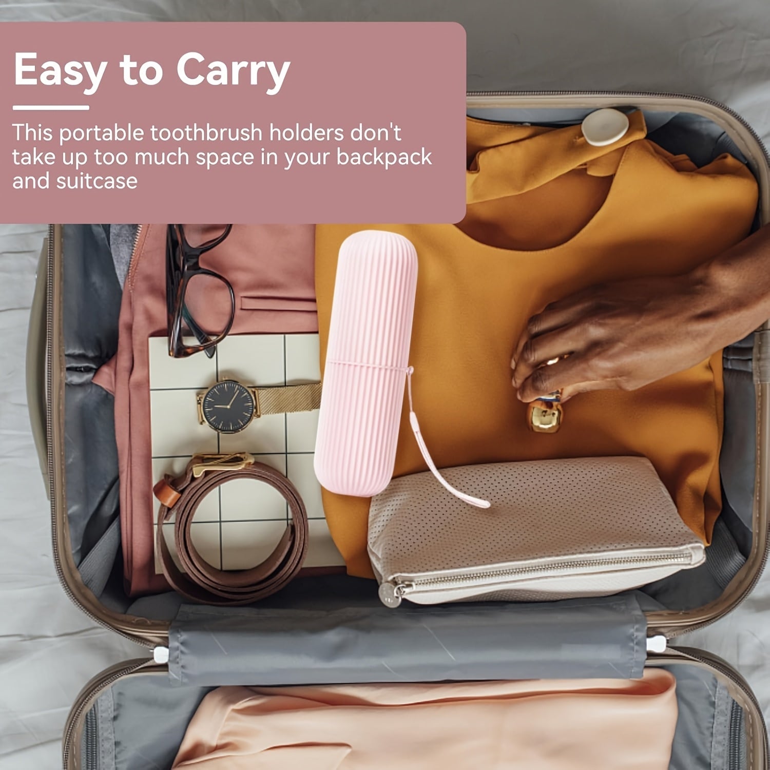 Travel Toothbrush Holder Multi-Color Portable for Travel Camping Kids Adults