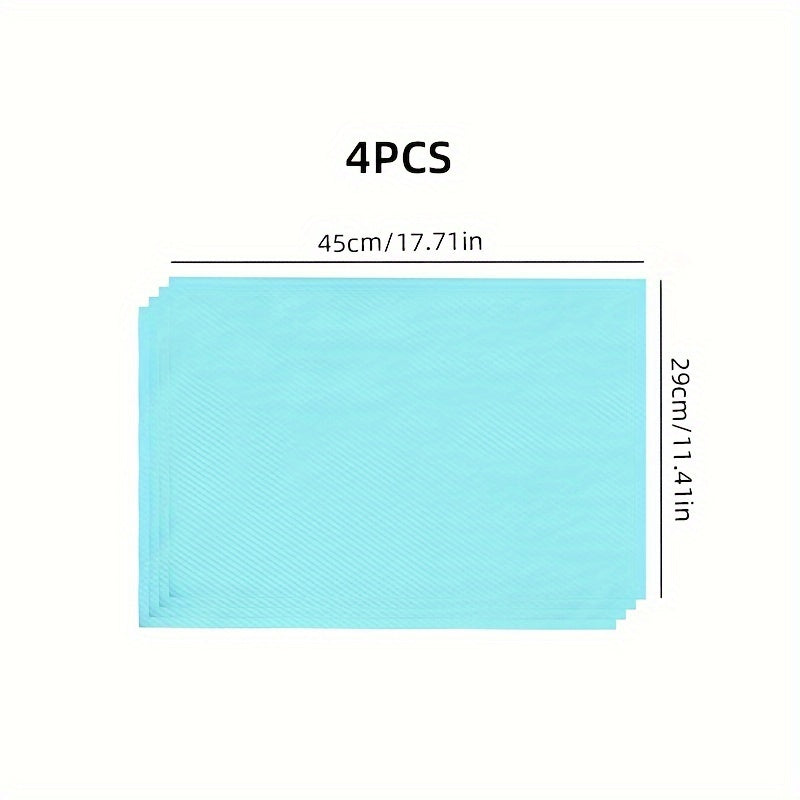 Gray Four-Leaf Flower Pattern Shelf and Drawer Liners for Kitchen Cabinets and Fridges