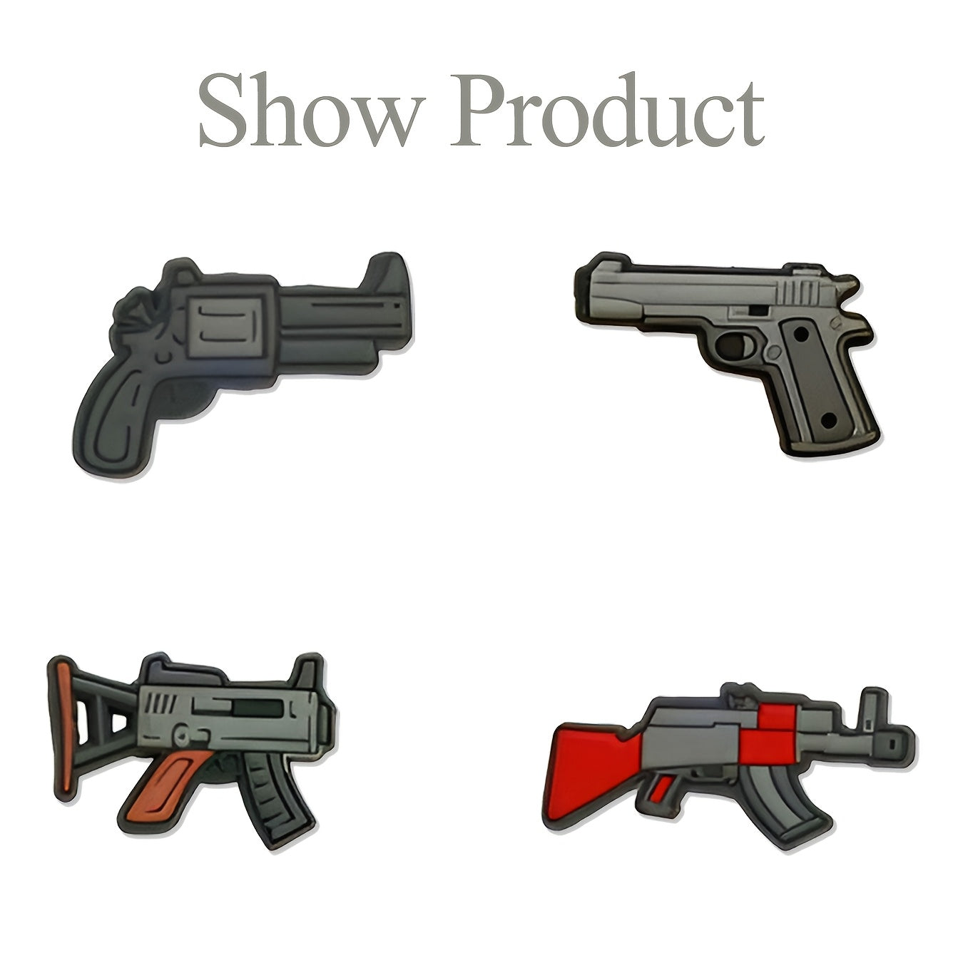 Kids Toy Gun Set 16 Pieces Plastic Play Shooting Accessories