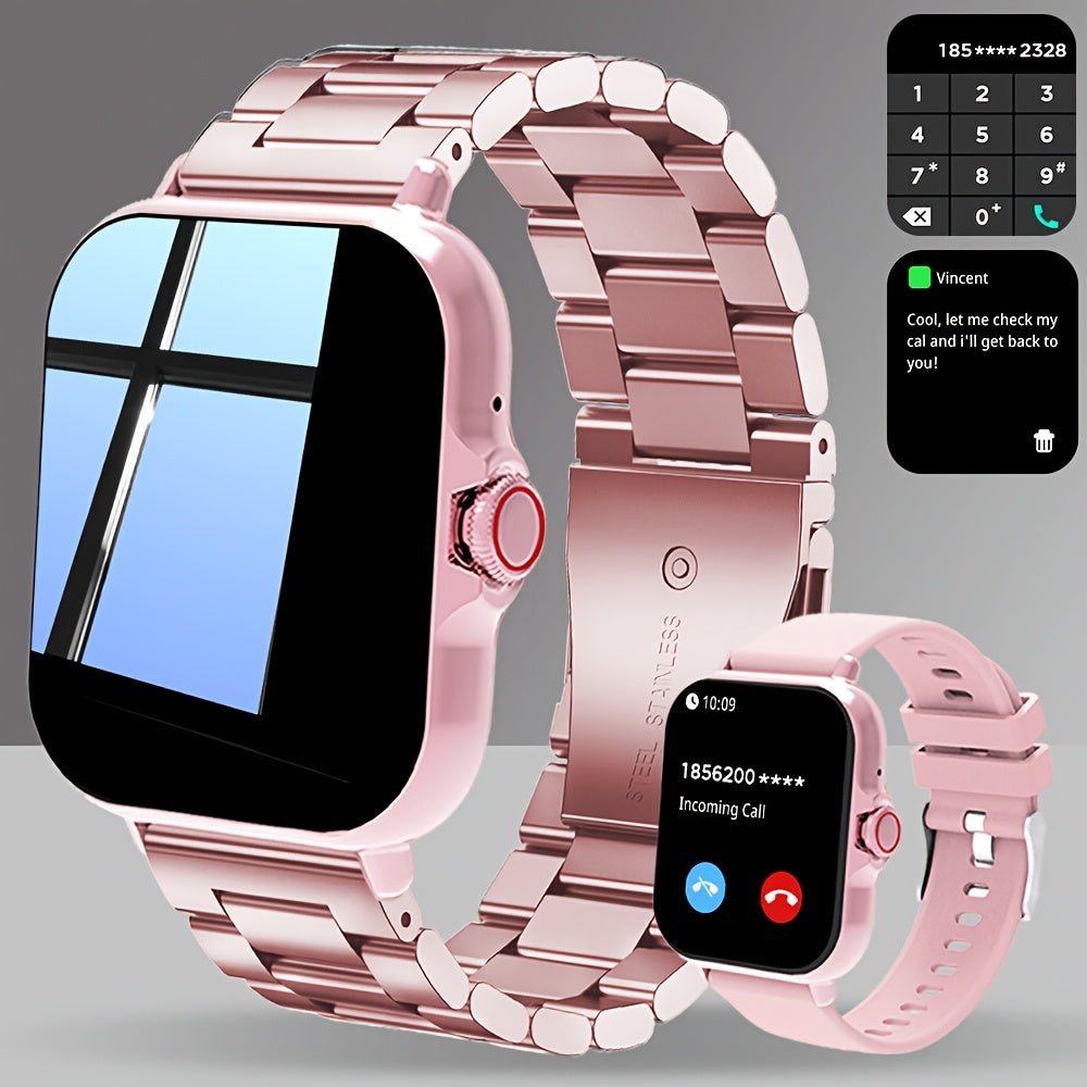 Smart Watch for Men and Women Business Style Dual Display Call Music Control Wireless USB Charging