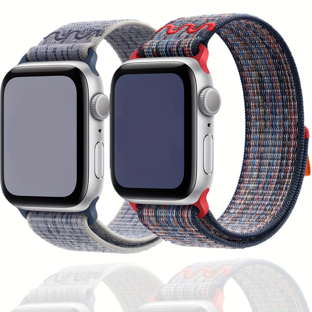 Nylon Elastic Solo Loop Strap for Apple Watch Series 1-10 Adjustable Sport Wristband for Men and Women