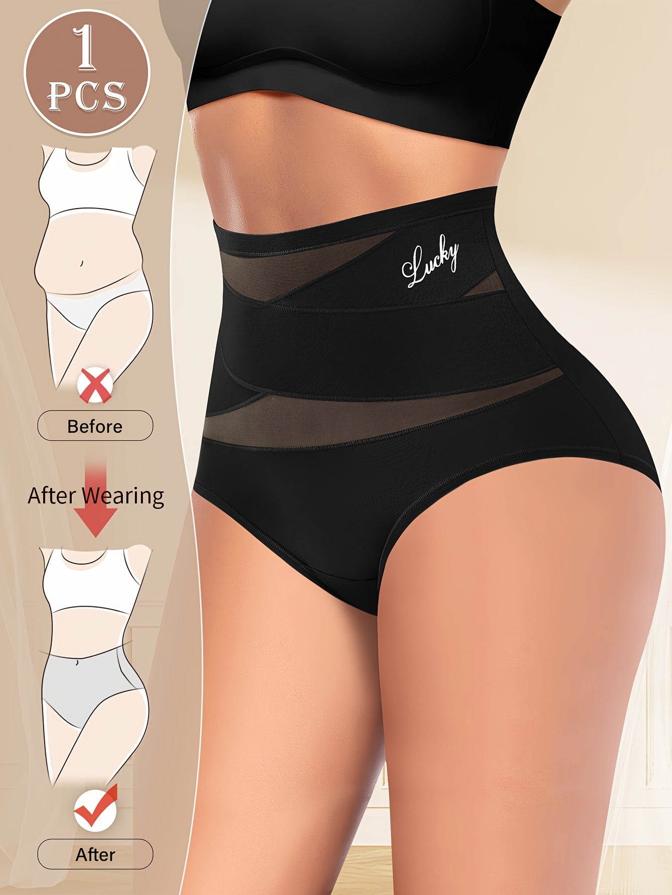 MEIYATING brendi yuqori beldagi ayollar uchun ichki kiyimlar, yumshoq to'qilgan polyesterdan tayyorlangan, kesma tasma tafsiloti bilan. Qulay moslashuvchan, bir rangli. 90% polyester va 10% elastan dan tayyorlangan.