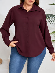 Women's Polyester Solid Color Shirt for Casual Wear