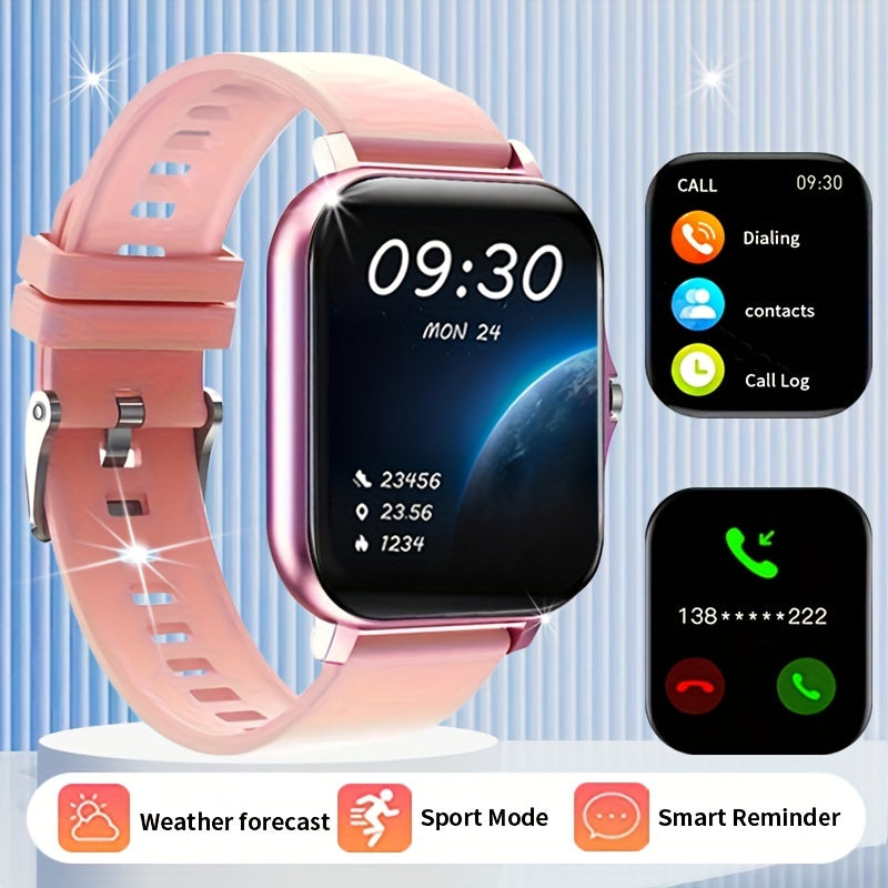 Large Silicone Smartwatch 4.65cm Wireless Calling Sports Tracker Compatible with iPhone Android