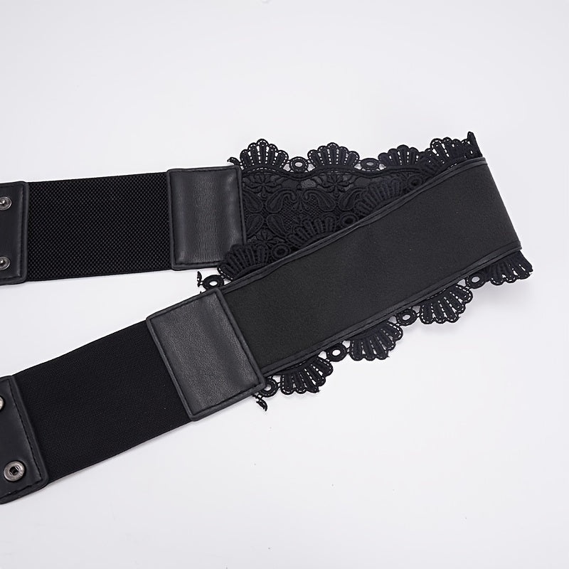 Женский эластичный пояс из кружева для юбок и рубашек с регулируемой пряжкой