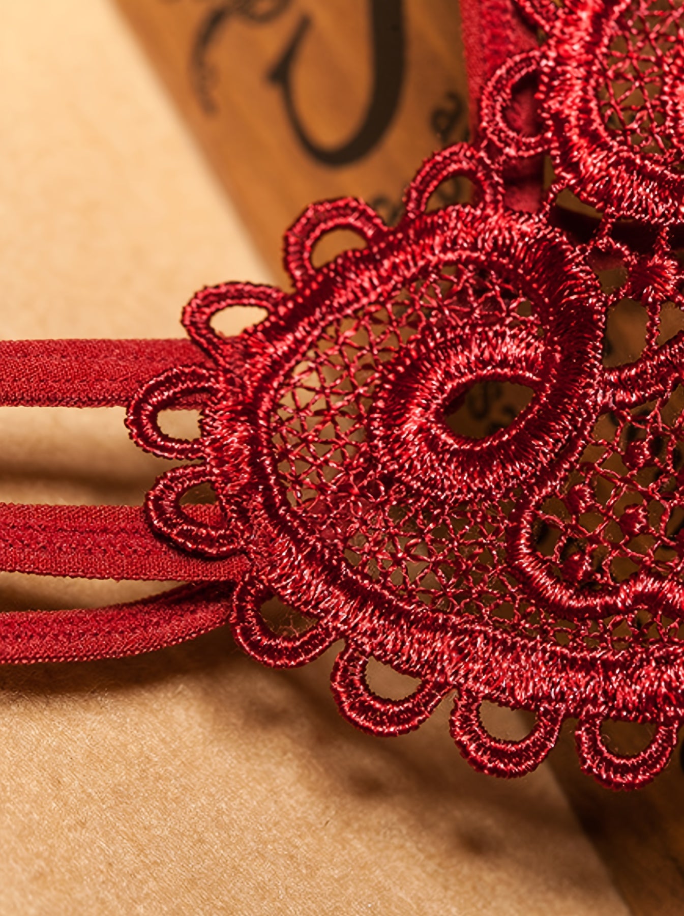 Women's Vintage Pearl Beaded Low Waist Thong Lingerie