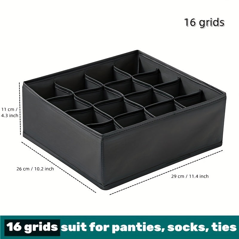 Foldable Multi-grid Drawer Organizer for Bras Socks Clothes Space-saving Storage
