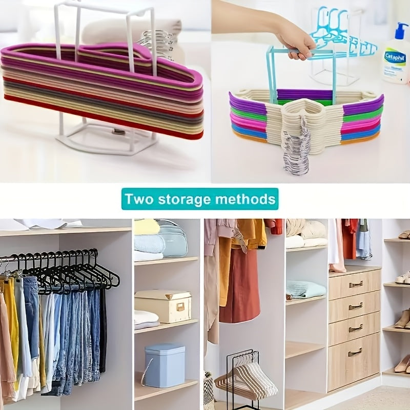 White Plastic Hanger Organizer for Clothing and Accessories Compact Storage