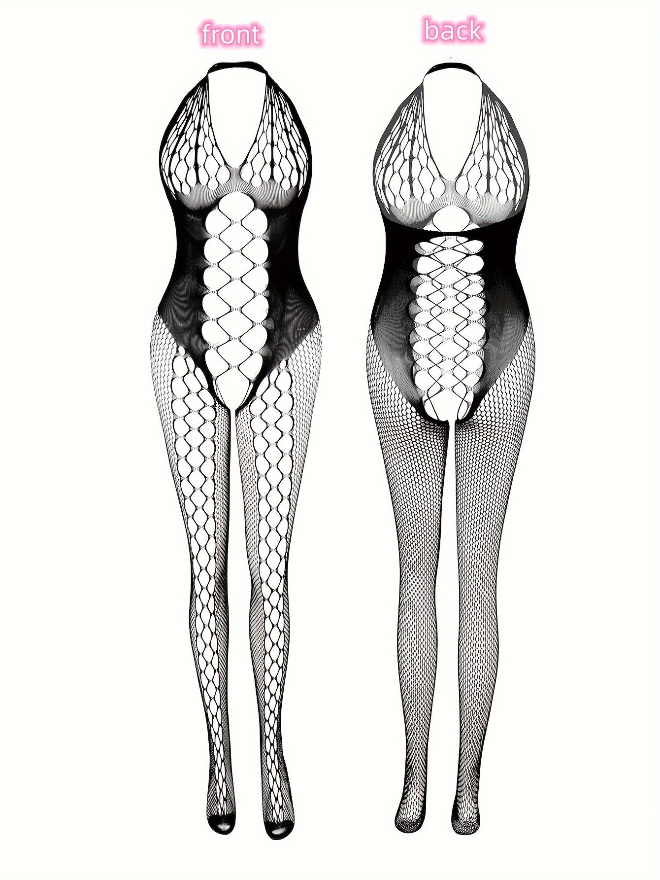 Women's Plus Size Leopard Print Lingerie Set Mesh Bodysuit Sleepwear