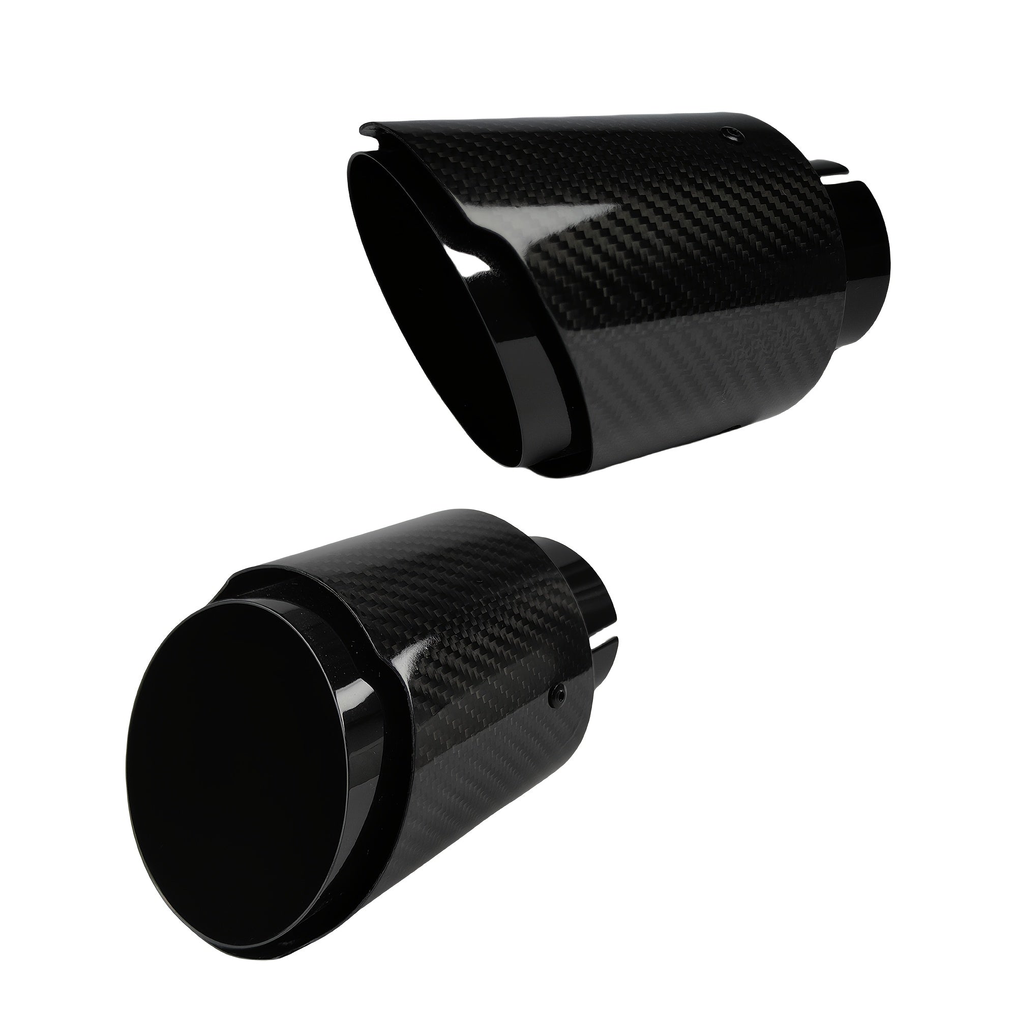 Carbon Fiber Pattern Car Exhaust Pipe Glossy Tail Tip Replacement