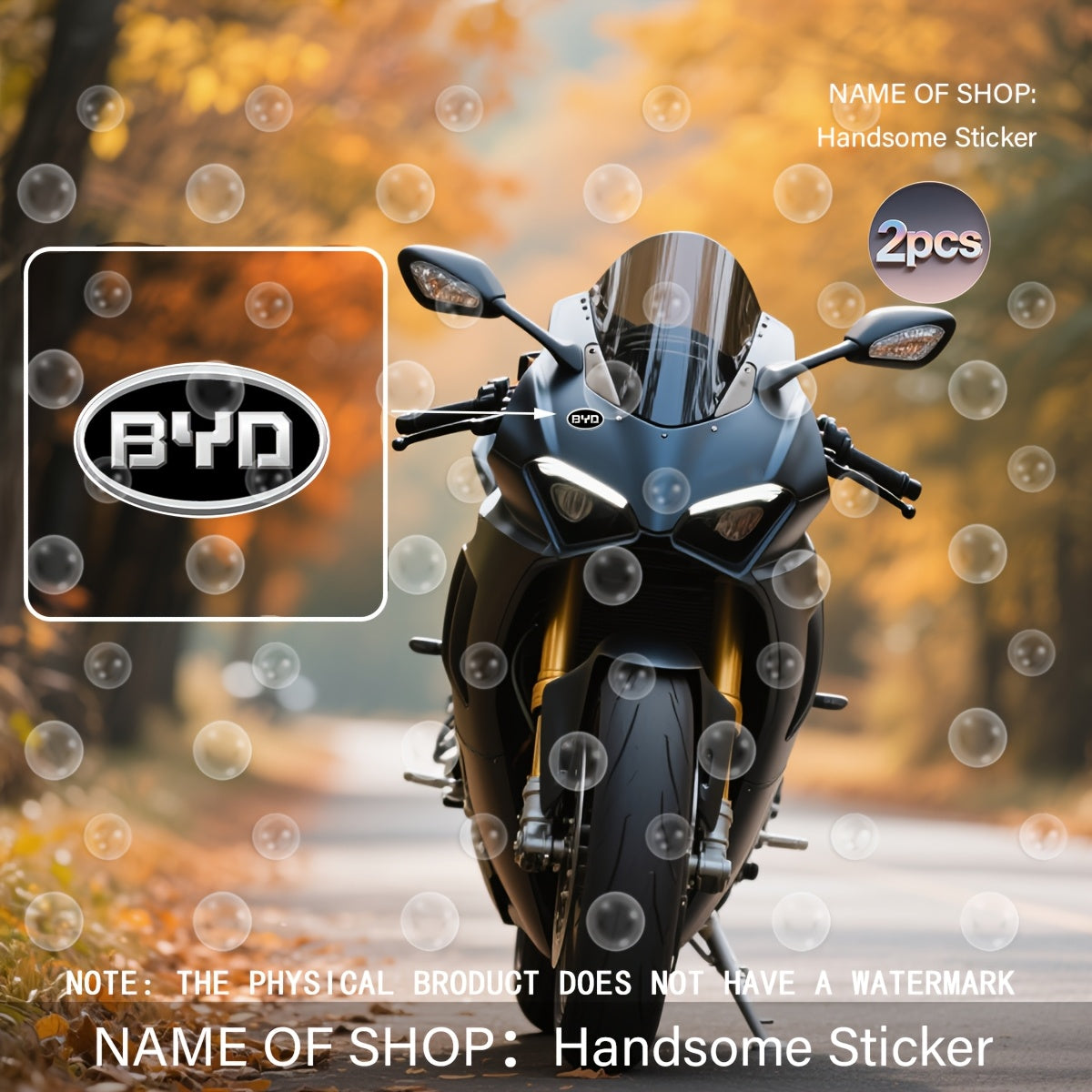 Pack de 2 calcomanías impermeables de vinilo para coche y portátil, pegatinas creativas