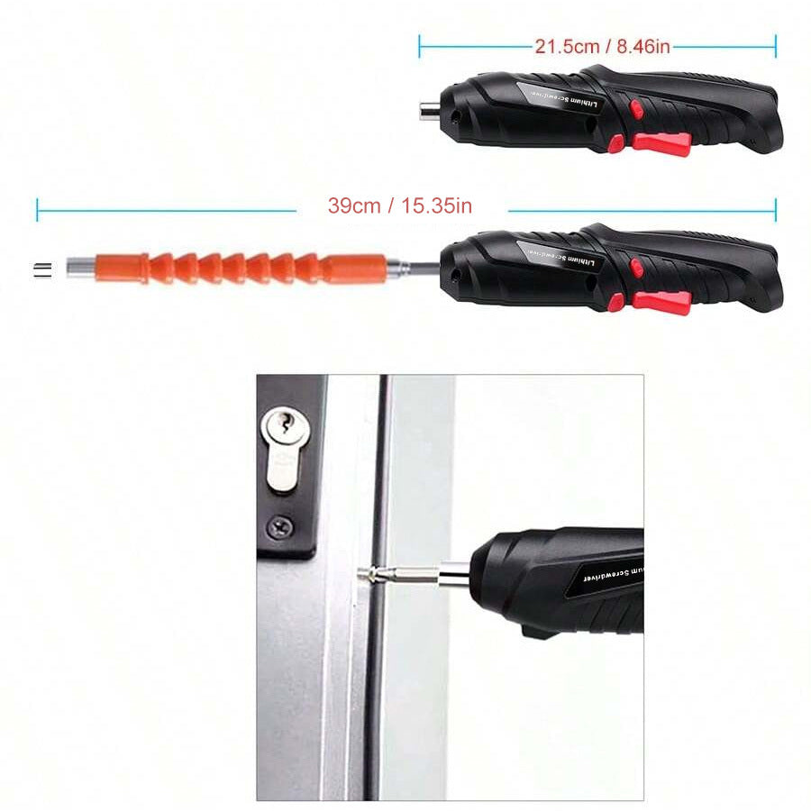 Juego de herramientas eléctricas con batería de litio de 1300mAh, destornillador inalámbrico para mantenimiento del hogar