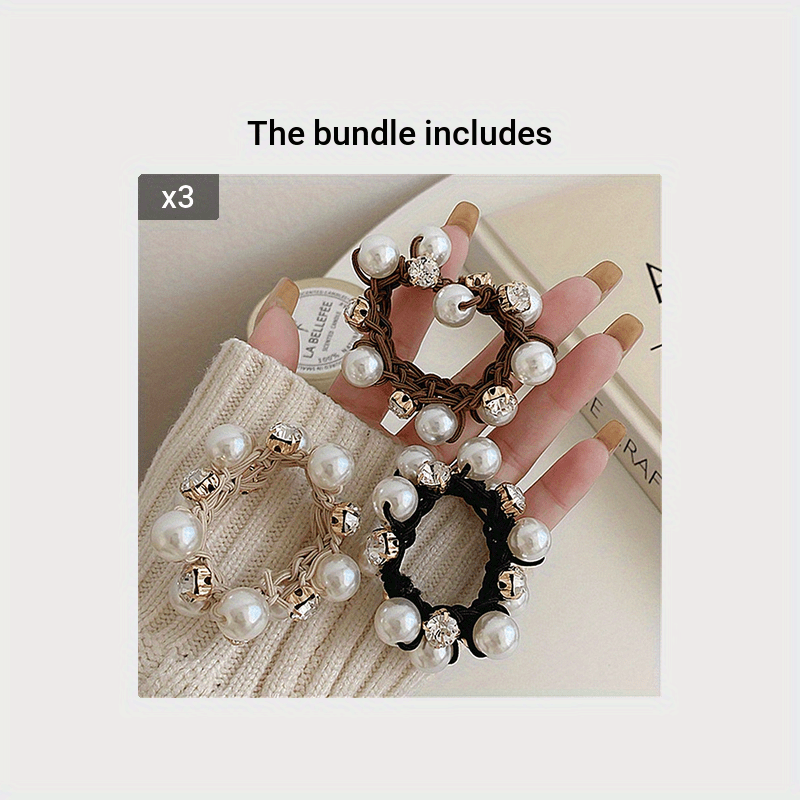 Ayollar bohem uslubidagi to'qilgan marjonli soch bog'lamlari to'plami, bir rangli jerse, rhinestones