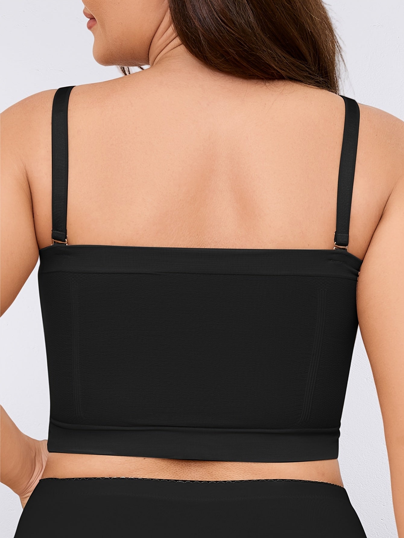 Women's Seamless Sports Bra Double-Layer Removable Pads Nylon Elastane