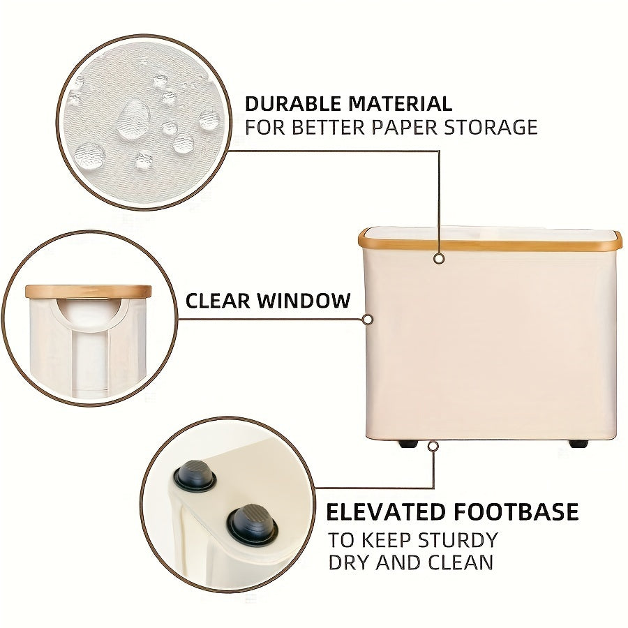 Bambuk Hammom uchun Saqlash Savatlari Toʻrtburchak Tashkiliychi Bir nechta bo‘linmalarga ega