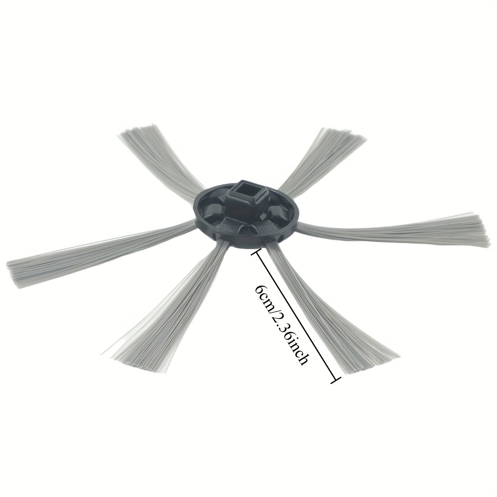 2 dona Robot tozalash uchun yon cho'tkalar, bardoshli plastmassa va metall tikanlar, tor joylar va axlatni yig'ish uchun