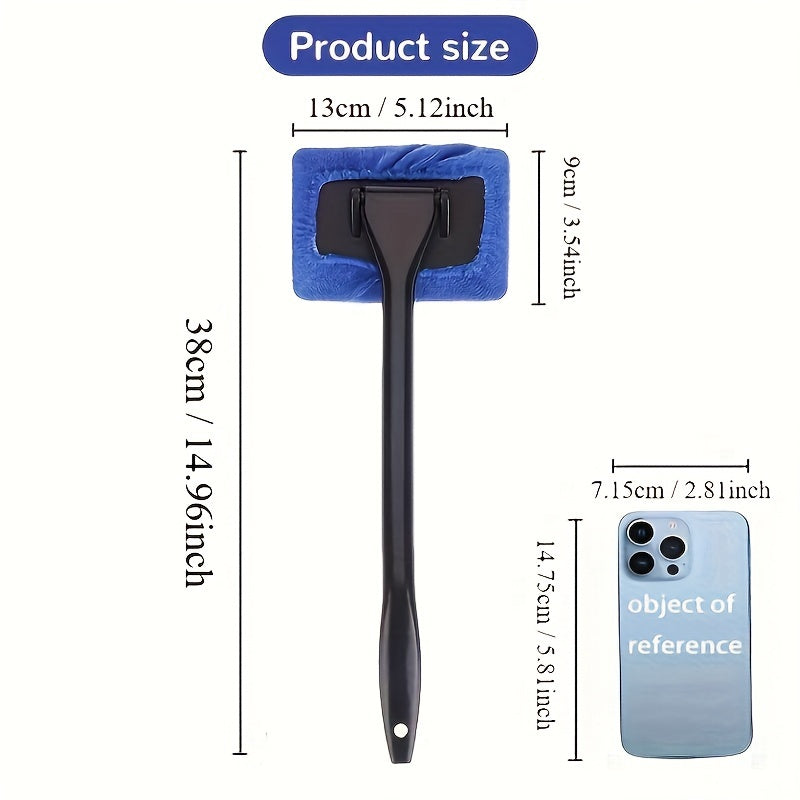 Long Handle Car Window Cleaner Brush Kit Interior Exterior Windshield Wiper