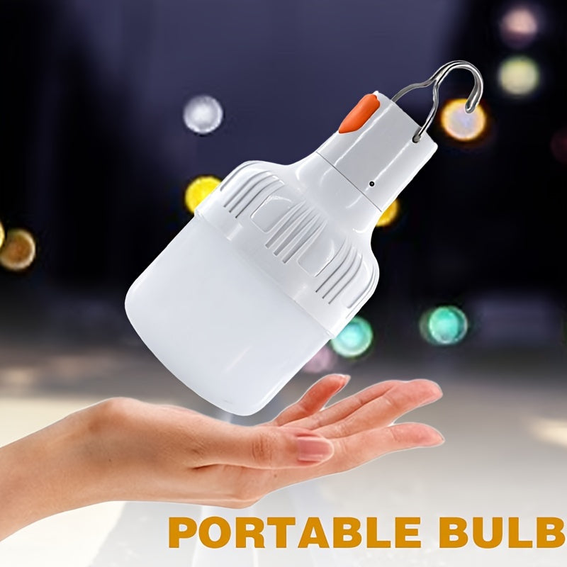 2PCS Luces de emergencia LED linternas portátiles recargables por USB para acampar, senderismo y pesca