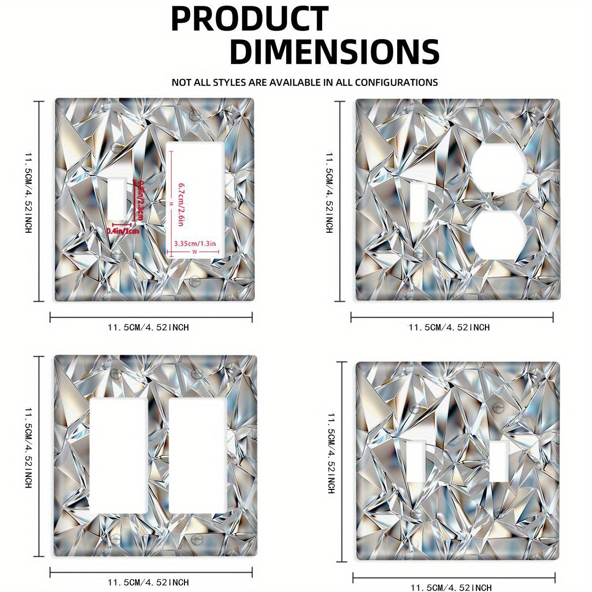 Одно- или двойное гнездо алмазной световой панели для кухни, ванной, спальни, гостиной — без необходимости в проводке.