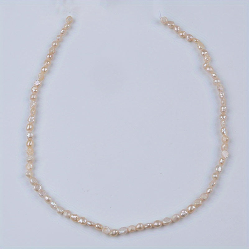 Красивые натуральные пресноводные жемчужные бусины 4-5 мм, с двусторонней блестящей отделкой и прямым отверстием для создания индивидуальных украшений - идеально подходят для изготовления браслетов и ожерелий.