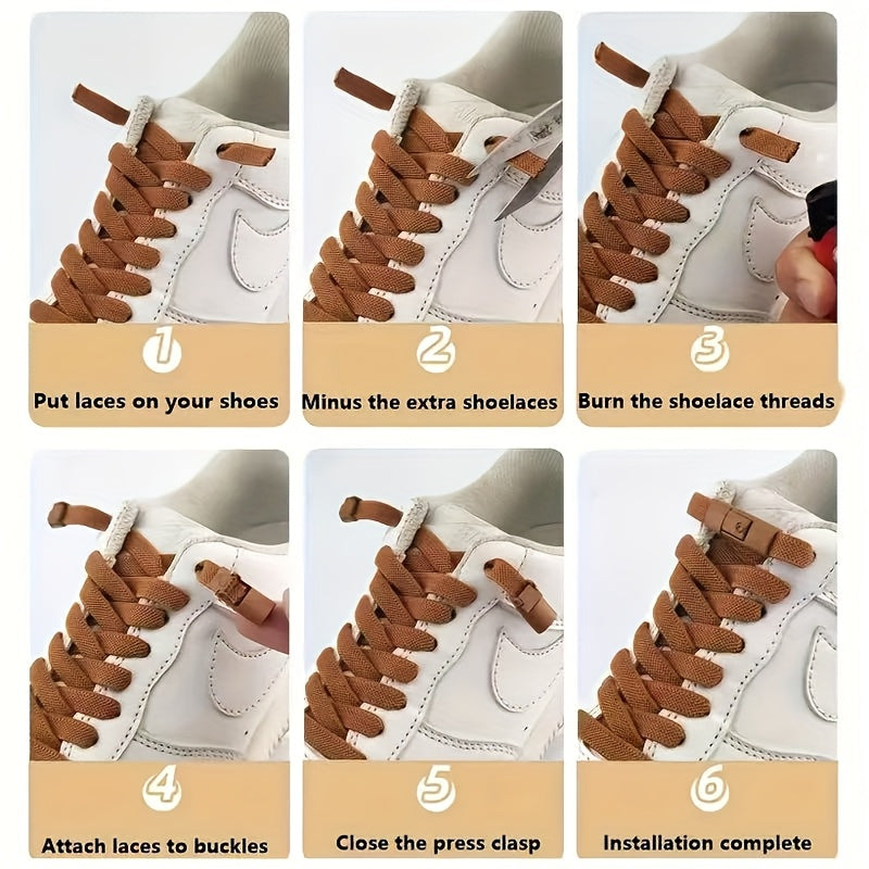 Unisex Polyester Sports Shoelaces Set 4 Pairs Adjustable Lightweight