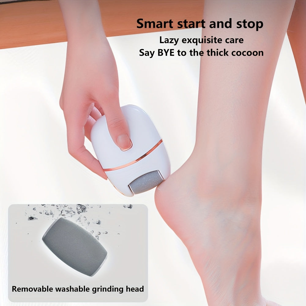 Электрическая щетка для ног с LED-подсветкой, перезаряжаемый удалитель мозолей для дома и путешествий