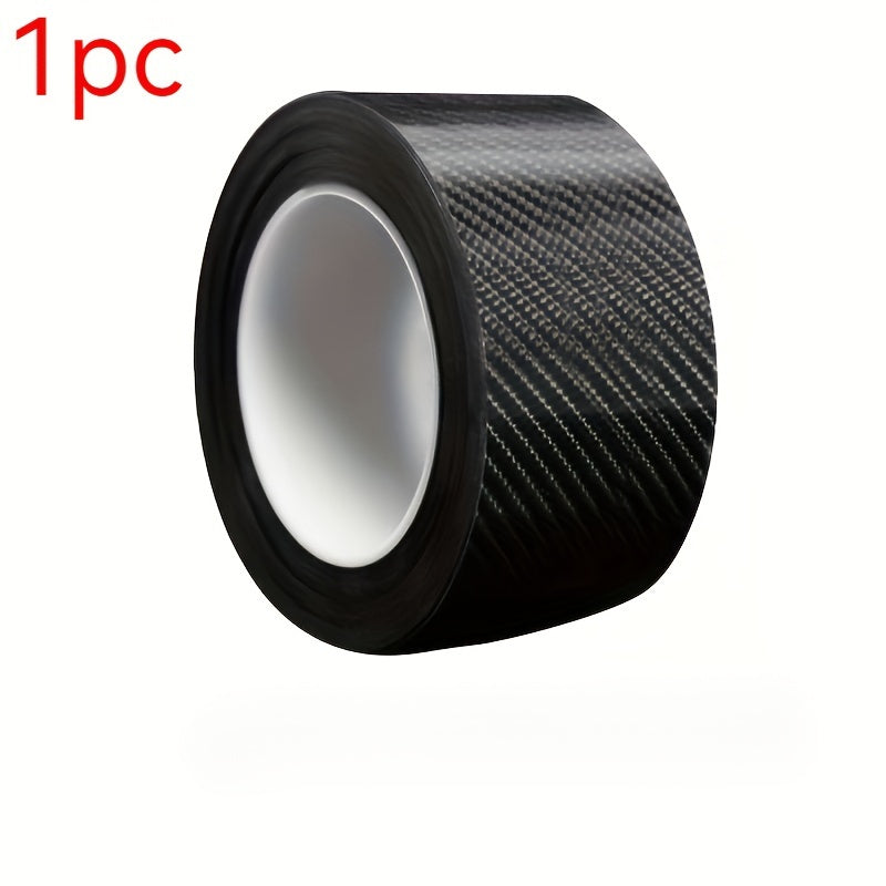 5D Carbon Fiber Car Sticker Roll 7x300cm Reflective Self-Adhesive Scratch-Proof Tape for Vehicle Door and Mirror Protection