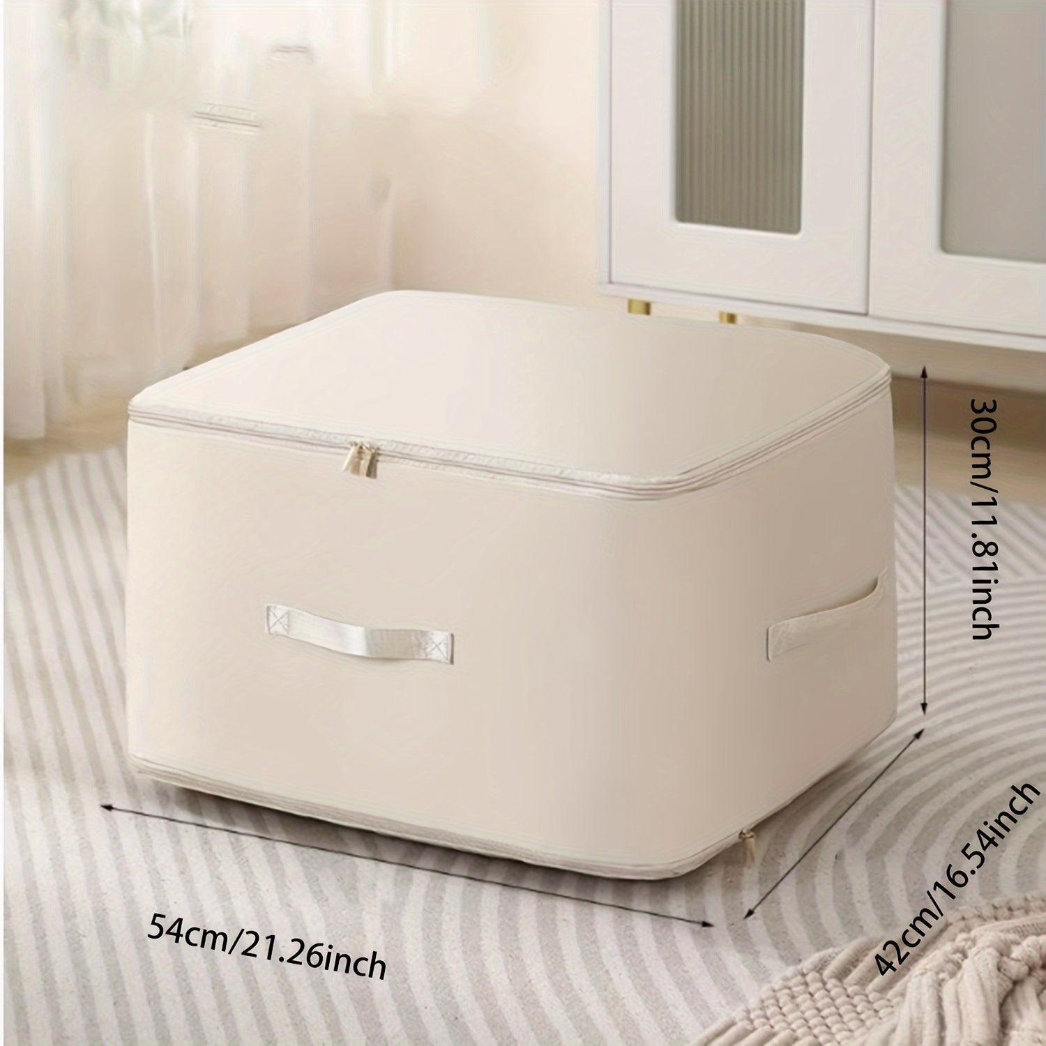 Self-Compressing Storage Bag Waterproof Polyester Organizer for Quilts Clothes Blankets