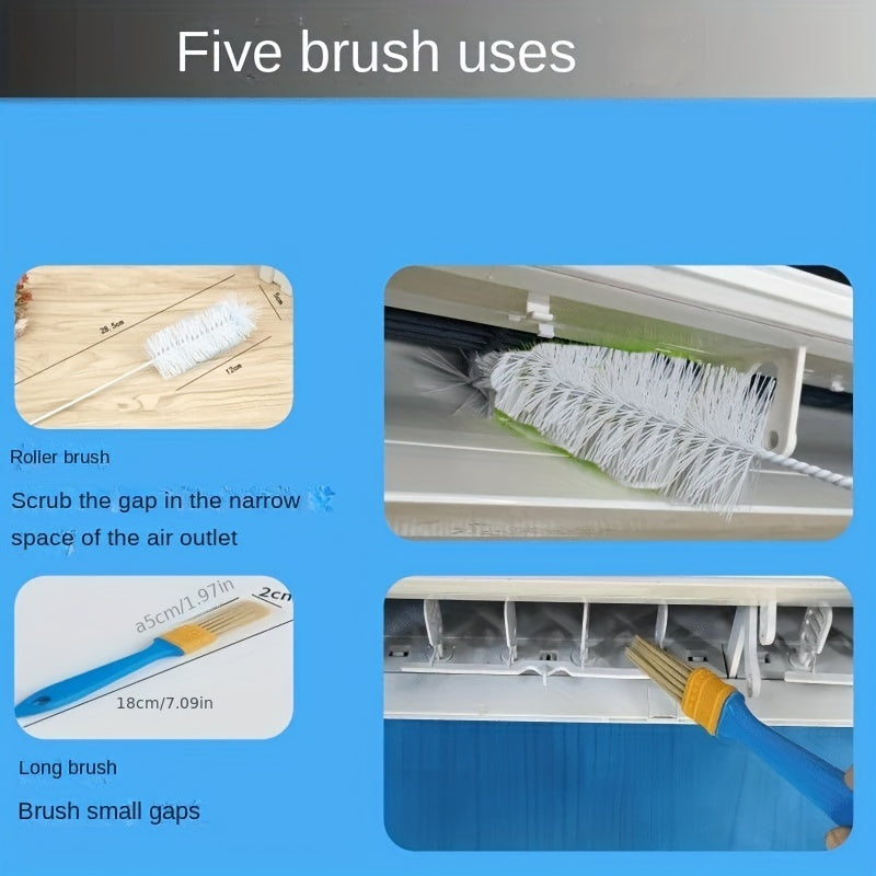 Set of 12 Large AC Cleaning Tools with Washable Covers and Drainage Pipe