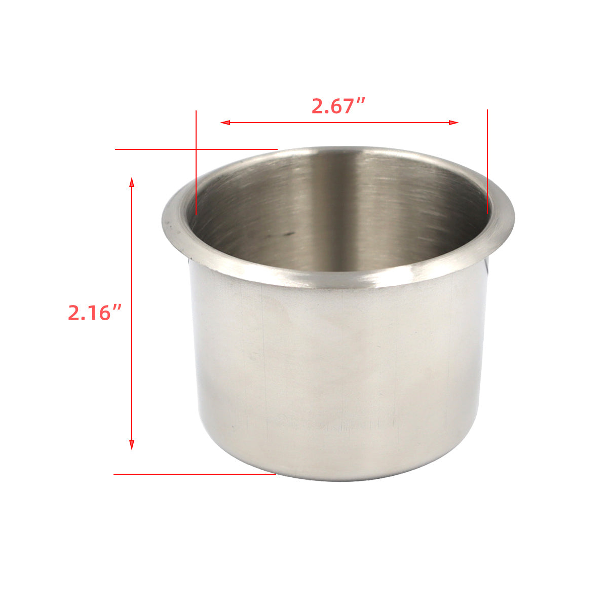 Stainless Steel Cup Holder Drop-In Mount for RV Boat Camper 1 Pack