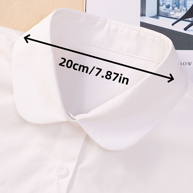 Ayollar uchun ko'ylaklar va sviterlar uchun soxta yaka, olib tashlanadigan dizayn, tasodifiy turdagi yaka qo'shimchasi, to'qsiz material - kollej uslubi va har kuni foydalanish uchun mukammal.