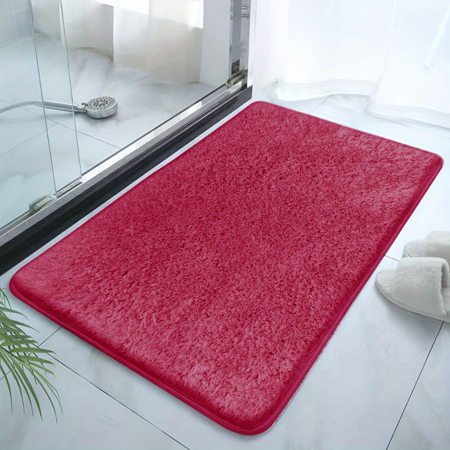 Purple Bath Mat Non-Slip Absorbent Soft and Durable Polyester for Bathroom and Bedroom