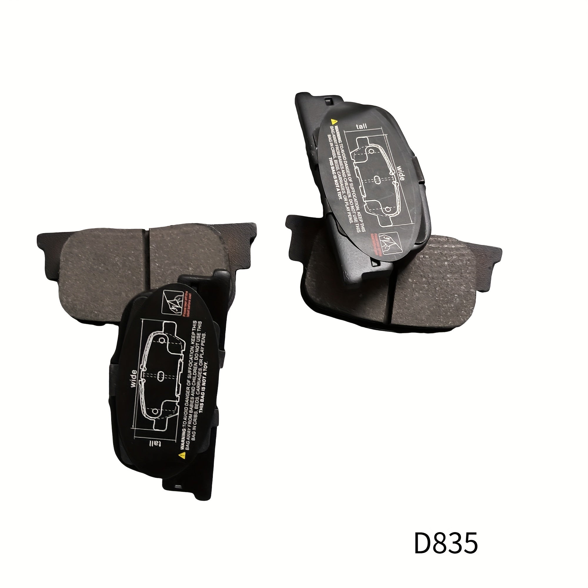 4PCS Ceramic Rear Brake Pad Set Parking Brake Brake Replacement for Cars