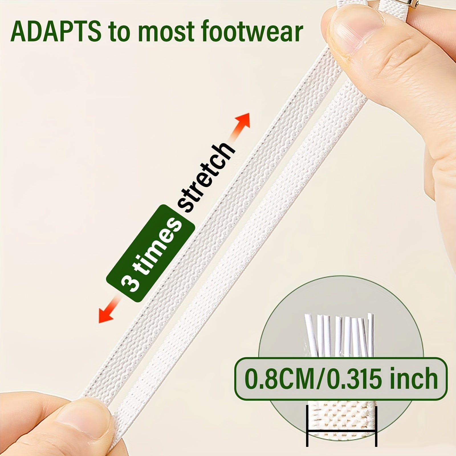 Elastic No-Tie Shoe Laces for Adults with Golden Capsule Buttons