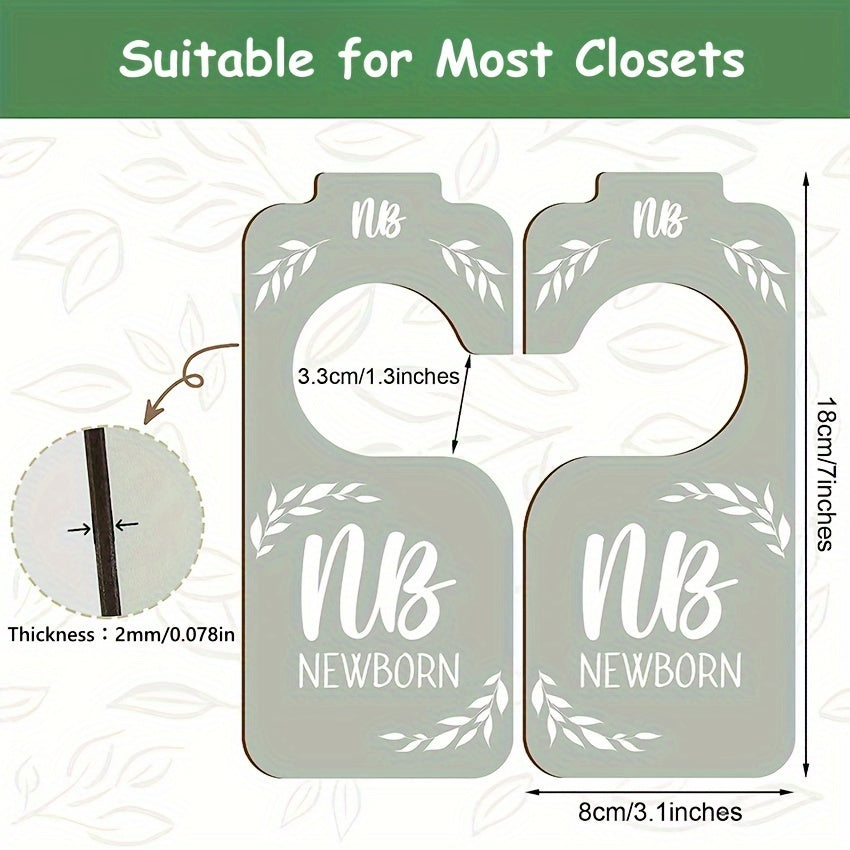 Set of 8 Double-Sided Wooden Closet Dividers for Clothes Organization