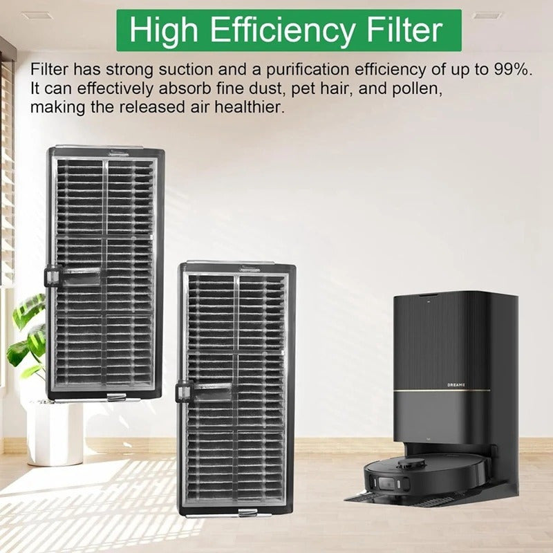 Replacement HEPA Filters for Robotic Vacuum Cleaner Set of 4 High-Efficiency Filtration