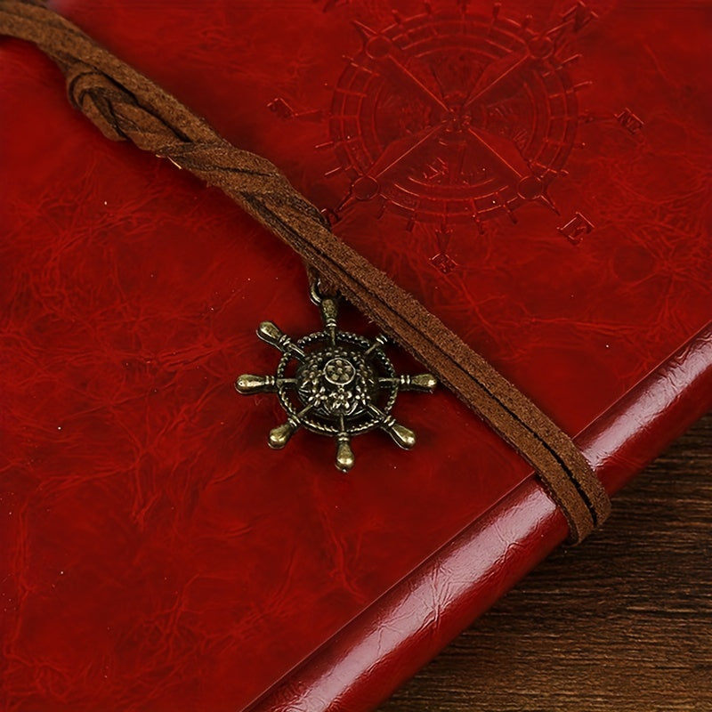 Eski uslubdagi jurnallar, mat qoplama, oddiy chiziqlar, spiral halqa bog'lash, qaroqchi dizayni va retro uslub.