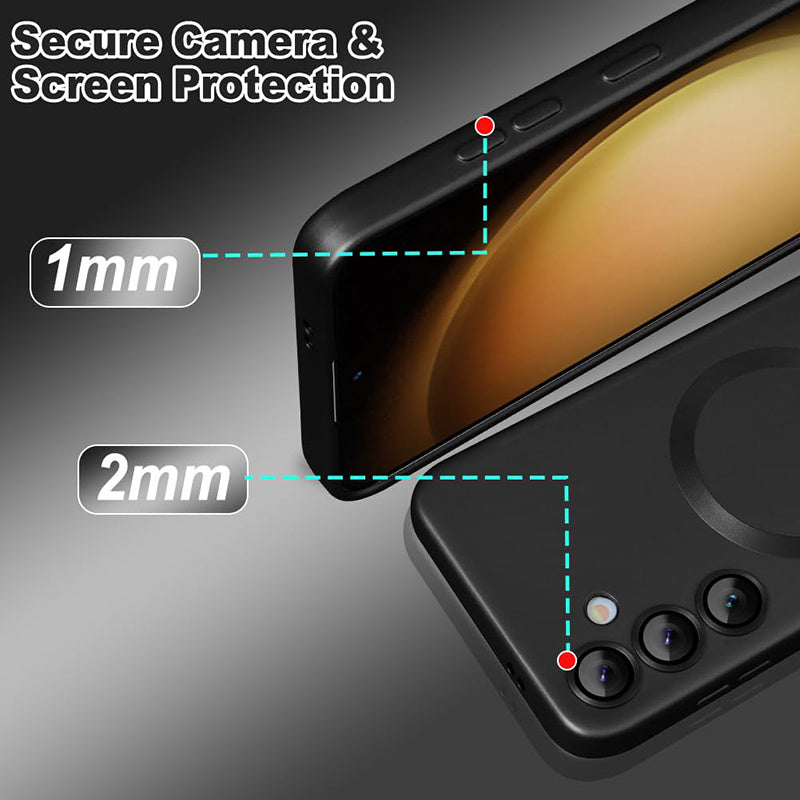 Soft Matte Magnetic Phone Case for Samsung Galaxy S20 FE S21 S22 S23 S24 Ultra Plus Camera Lens Protector