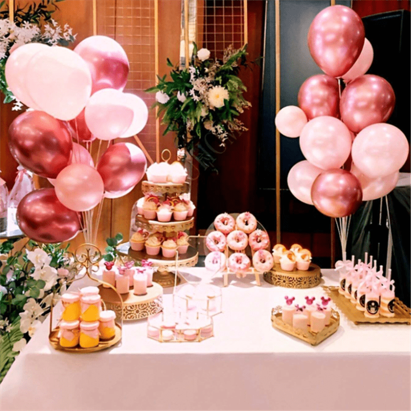 Giant Balloon Column Stands for Weddings and Parties 51/63 Inch White Plastic Set of Two