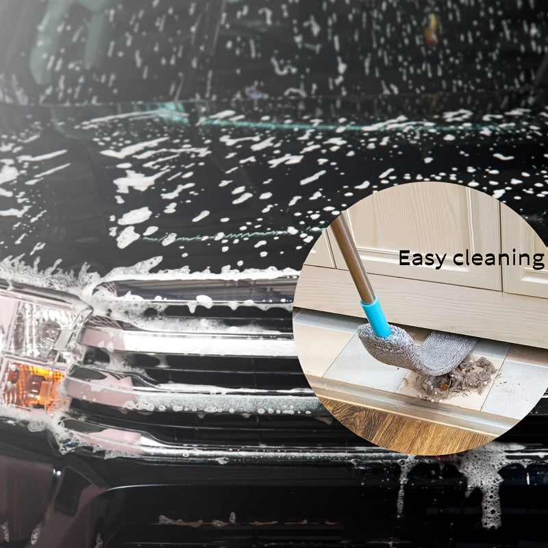 Microfiber Fan Cleaning Kit with Extendable Pole - 1 ta to'plamni o'z ichiga oladi, elektr energiyasini talab qilmaydi, Yashash xonasi, Yotoqxona, Tashqarida, Hojatxona va Oshxona uchun mos - Yuviladigan material va tozalash cho'tkasi bilan jihozlangan