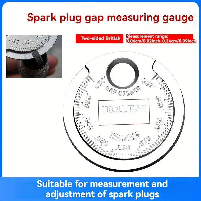 Spark Plug Gap Tool for Cars and Motorcycles, Dual-Sided Measuring, Durable Conductive Material
