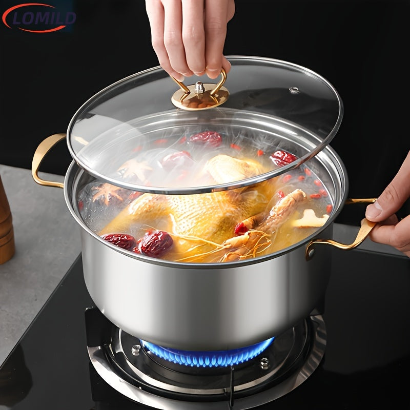 10-Donali zanglamaydigan po'latdan tayyorlangan oshxona to'plami, sho'rva qozoni va oshxona asboblari bilan