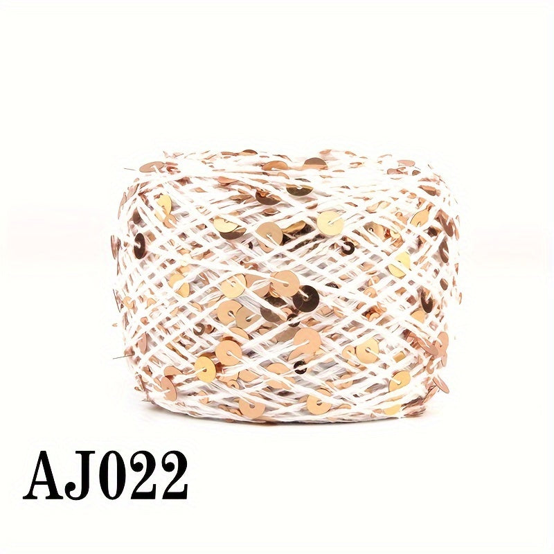 50g Sequin Cotton Yarn 3mm 6mm for Hand Sewing Crafts in Vibrant Colors