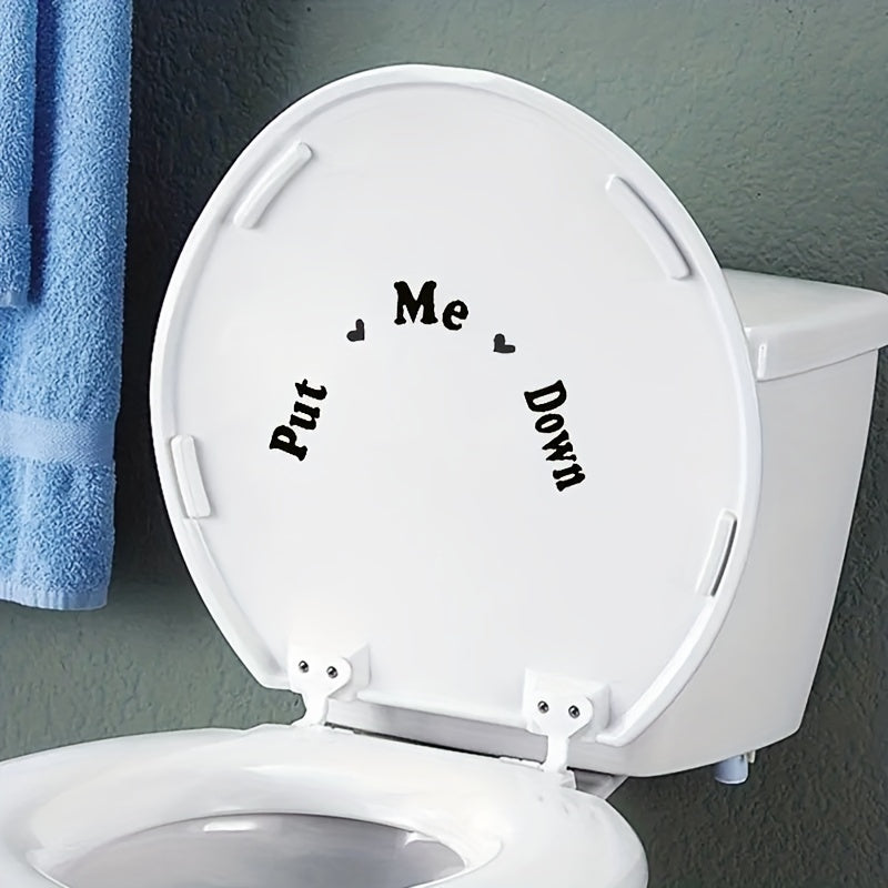 Toilet Decal Sticker for Bathroom Bathroom Decoration Remind Sticker