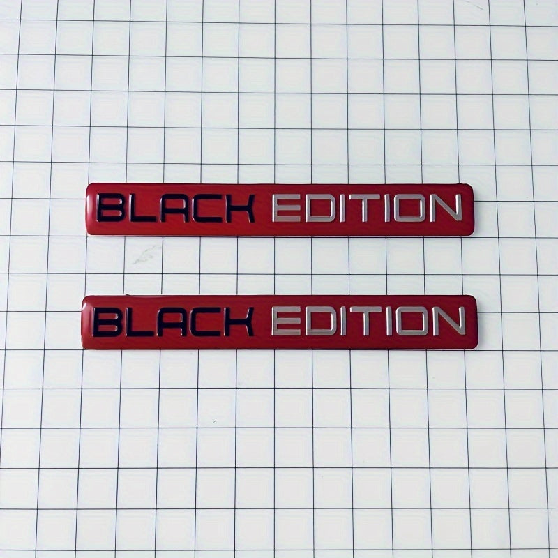 Car Logo Stickers Black Aluminum Alloy Limited Edition Pair