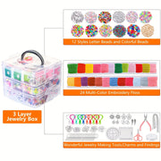 Jewelry Making Supplies Acrylic Alphabet Bead Set for DIY Jewelry Crafting