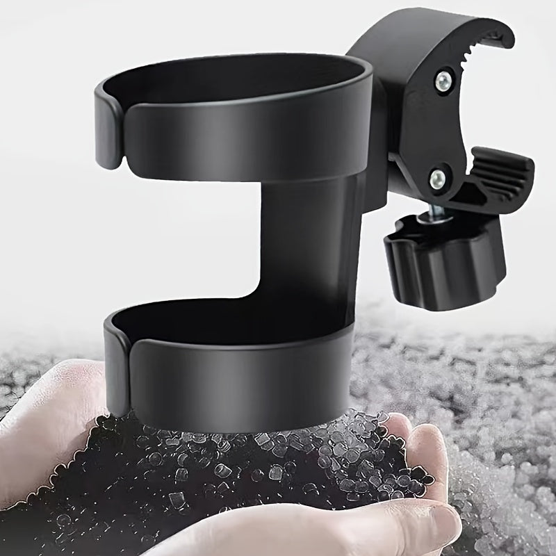 Sturdy Plastic Rotating Stroller and Bike Cup Holder for Outdoor Use